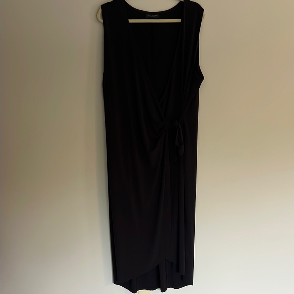 Lane Bryant Black Wrap Midi Dress size 22/24 - Picture 2 of 4